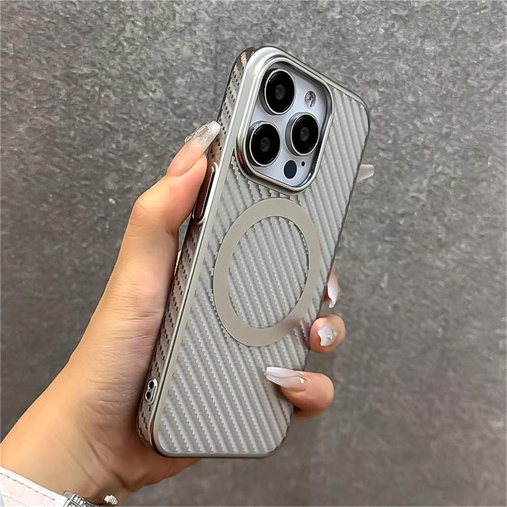 Protection magnétique carbone iPhone 13 Pro Max transparente - 8