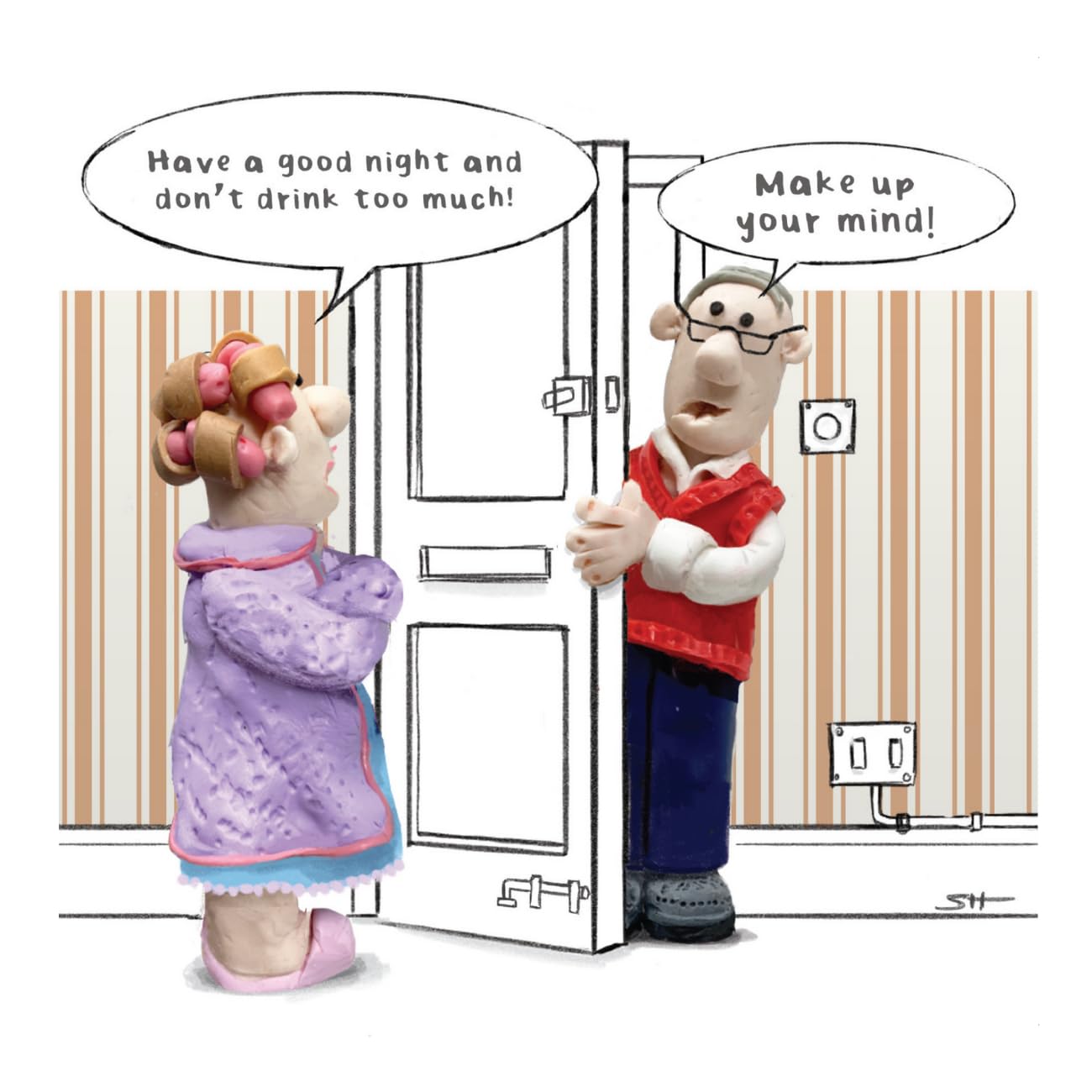 Model Family, Funny Birthday Card for Him, Make up Your Mind Humorous Male Birthday Card, Multi-Coloured