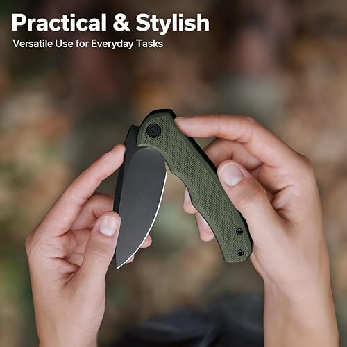 Miniatura 3 de CIVIVI Mini Praxis - Cuchillo de bolsillo plegable, hoja de acero D2 de 2.98 pulgadas, mango G10, pequeño cuchillo EDC con clip de bolsillo para