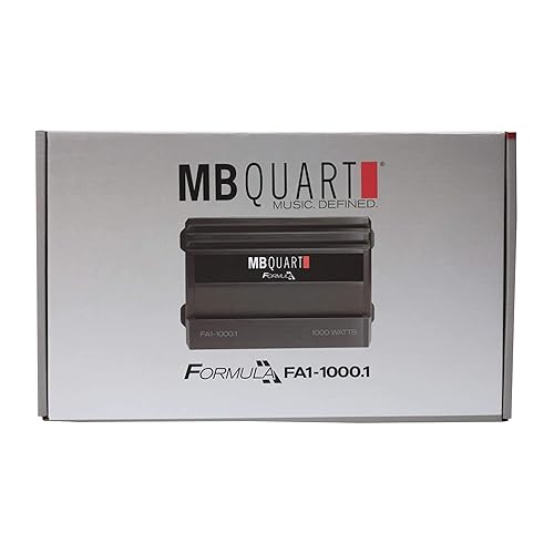 Miniatura 7 de MB Quart FA1-1000.1 Amplificador de audio para automóvil de canal mono (negro) - Amplificador clase SQ, 1000 vatios, estable de 1 ohmio, cruce