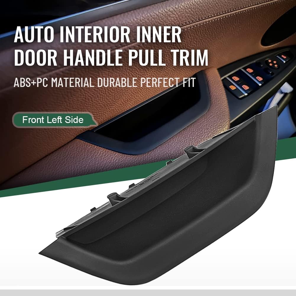 GZYF Car Auto Interior Inner Door Handle Pull Trim,Driver Side Door Armrest Cover for BMW X3 X4 F25 F26,for BMW X3 F25 2010-2016,for BMW X4 F26 2014-2017, Front Left Side, Black