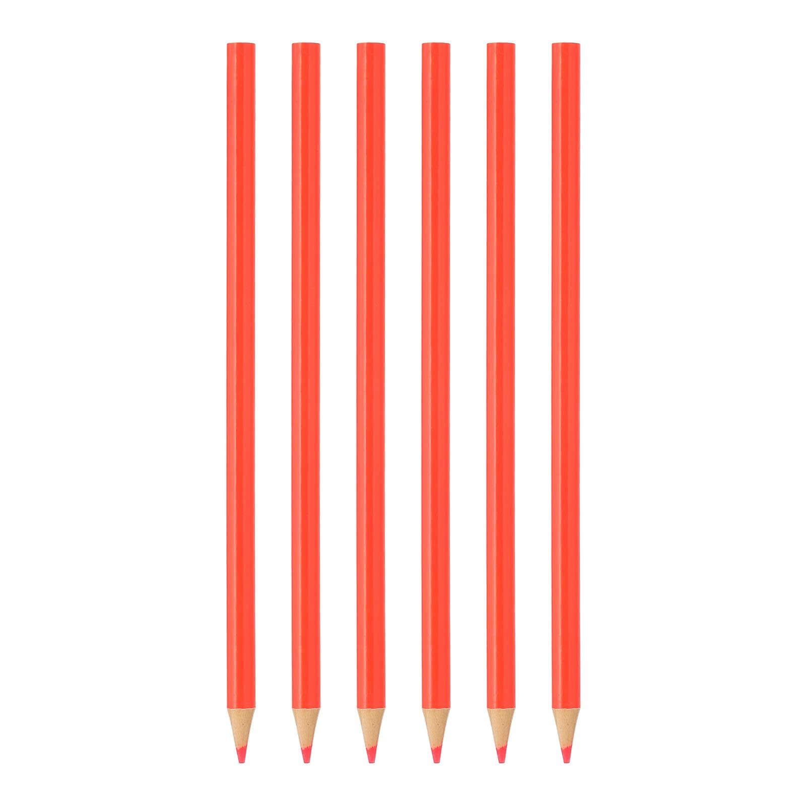 PATIKIL Red Colored Pencils Set, 6Pcs Oil Color Pencils Wooden Coloring Drawing Pencil for Artists Art Painting