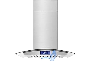 Island Range Hood 30 Inch 700 CFM Ductless Convertible