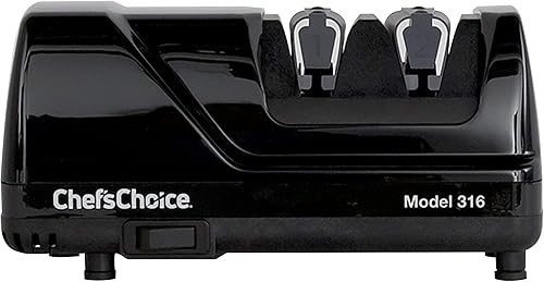 Miniatura 6 de ChefsChoice 316 - Afilador de cuchillos para cuchillos de 15 grados con guías de precisión para afilar cuchillos rectos y finos 2 etapas color negro