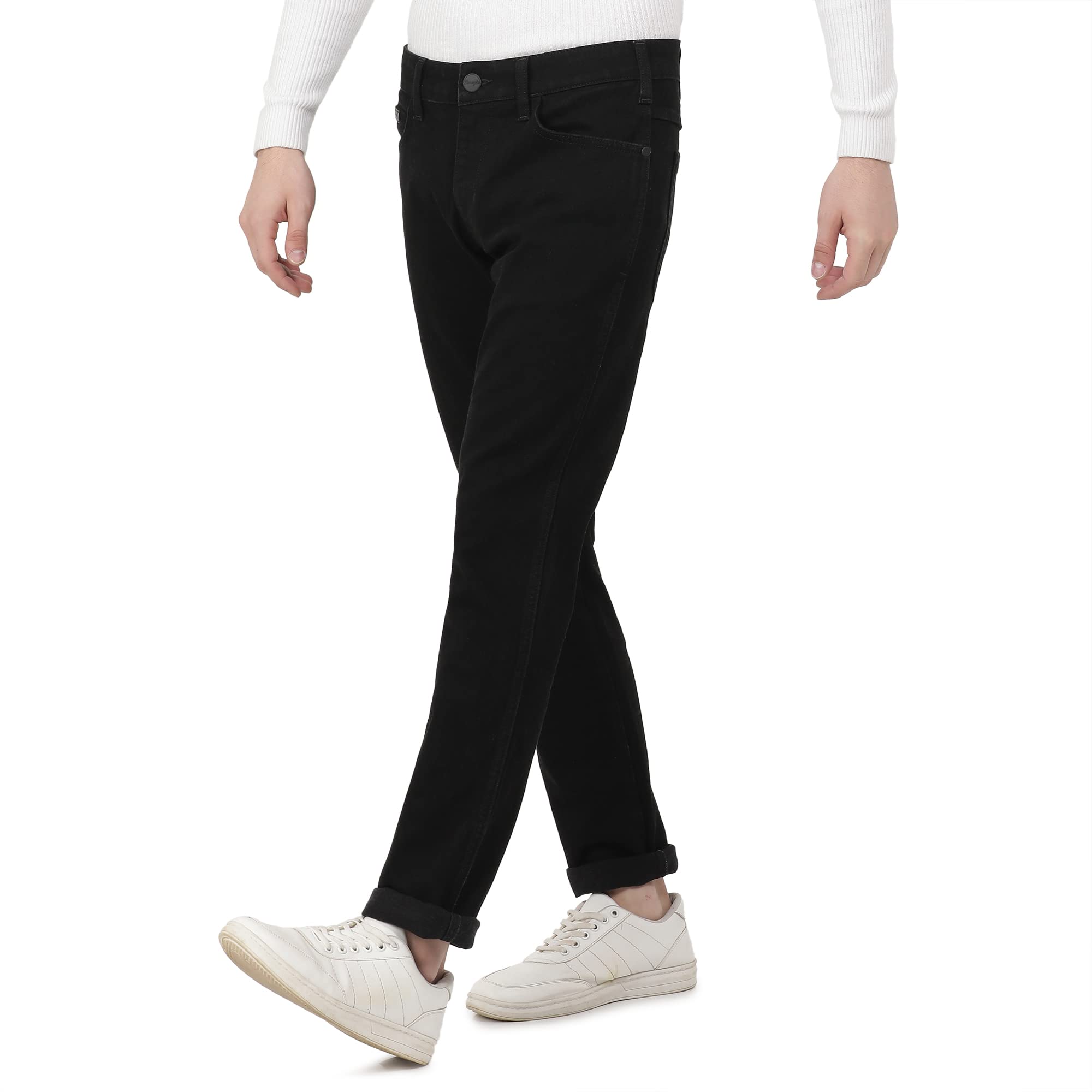 Wrangler Men's Skanders Black Jeans (Slim)