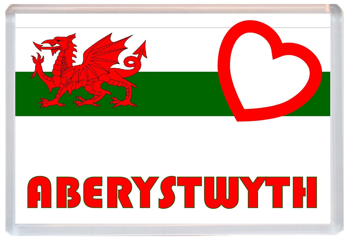 Baked Bean Store Aberystwyth - Love Wales/Welsh Flag Towns & Cities - 96 X 67Mm Jumbo Fridge Magnet