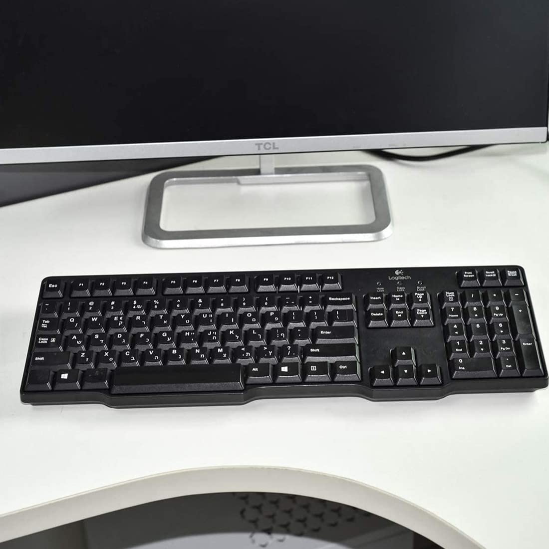 5 pezzi Kit adesivi tastiera per conversione layout italiano, Keyboard Stickers, Tastiera Standard, Tastiera del Computer Portatile, Tasti Apple (nero)