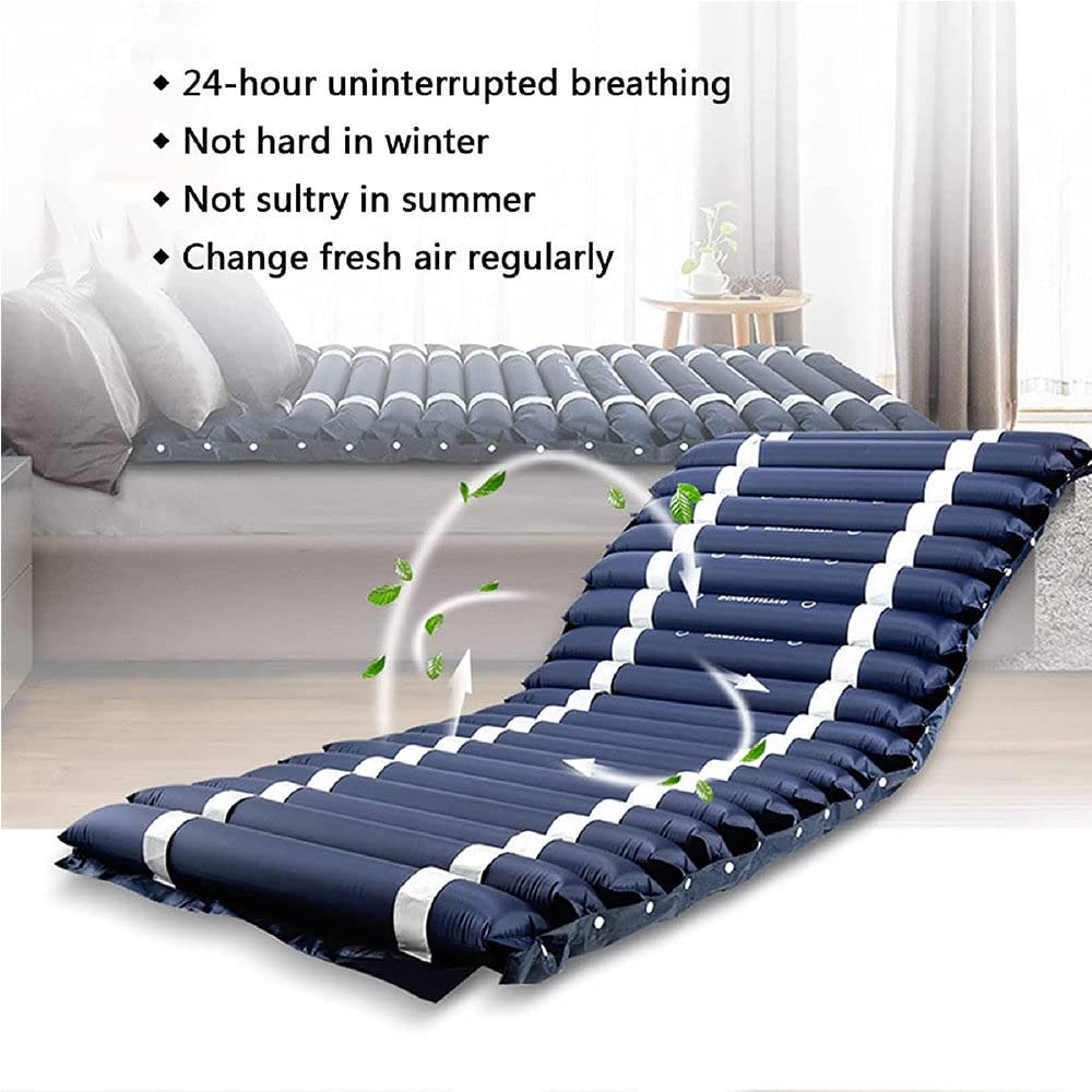 Colchón antiescaras Aire alternante, con Motor compresor, para escaras Grado I, Úlceras por Presión Y Dolor Presión, Incluye Bomba Eléctrica,200 * 90 CM,Mattress