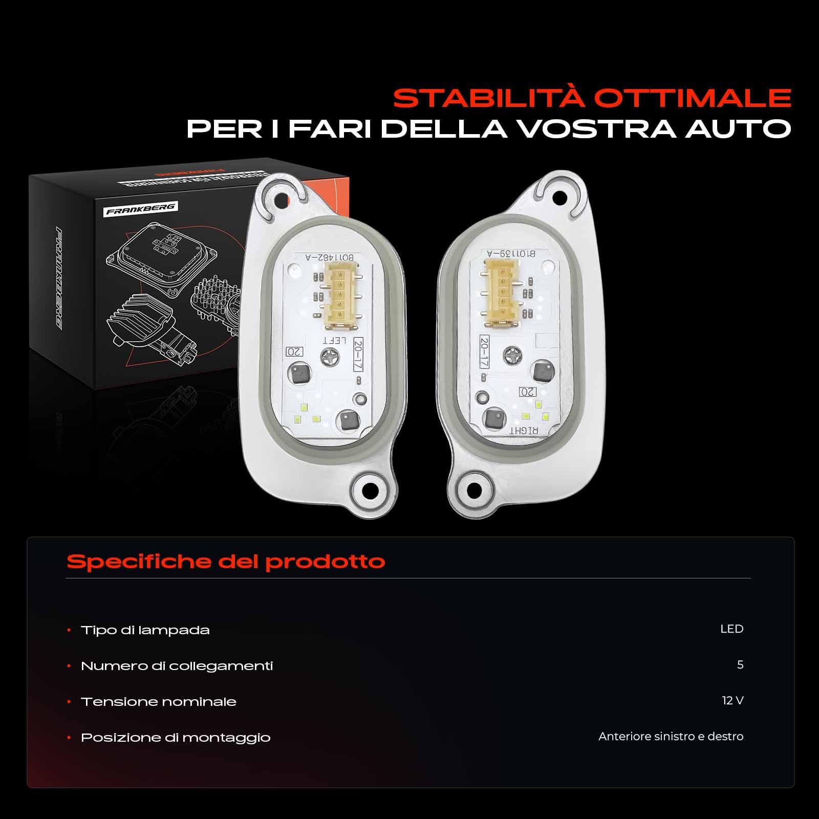 Centralina Xenon Frankberg Compatibile Con Audi A3 8V – Anteriore Sinistro/destro, Sostituisce 8V0998473A/474A