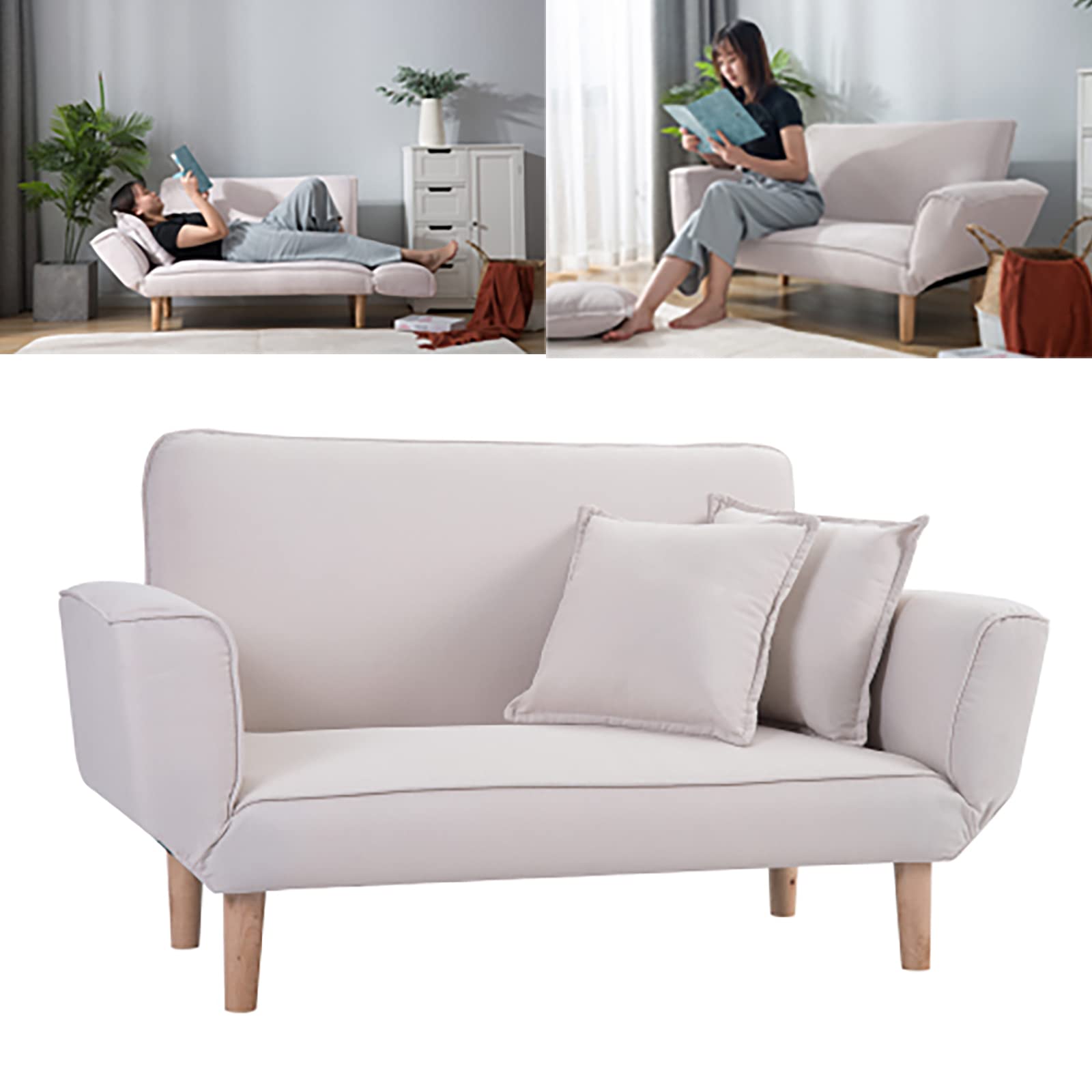 Amazon｜Dinfixソファーベッド2人掛け斜め横ソファー寝椅子ソファー