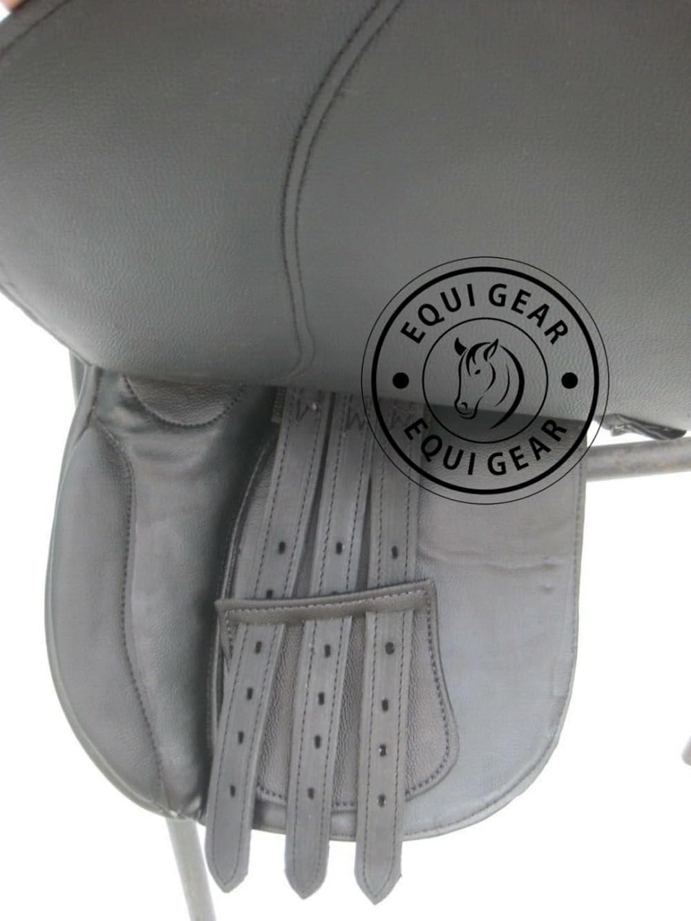 Horse - Sillín de cuero sin árboles, multiusos, tamaño de 14 a 18 pulgadas, asiento disponible A18