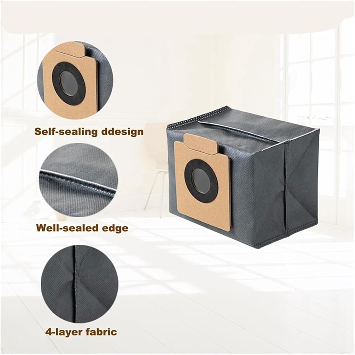 12 Pack Replacement Dust Bags,Compatible For Eufy,X8 Pro Robot Vacuum Self-Empty Station Parts Accessories