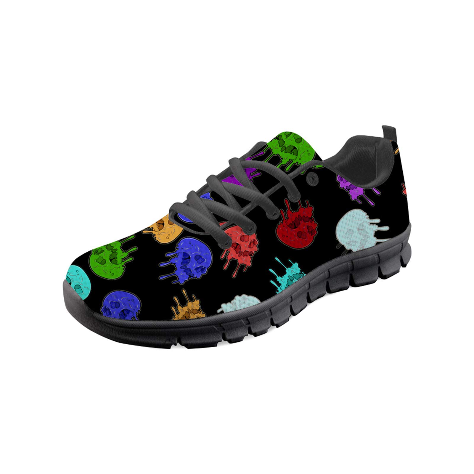 HUGS IDEA Casual Splash Skull Sneaker Scarpe Corsa Palestra Low-Top Stringate Mesh Scarpe Ginnastica Traspiranti Traspiranti Leggere Ginnastica EU 48