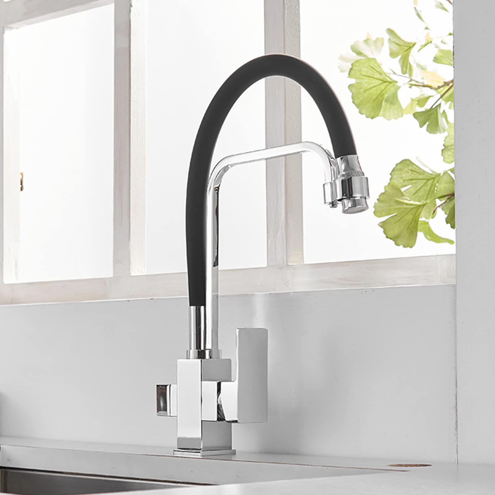 Sistema de Agua Filtrada Grifo de Tres Vías Grifo de Agua Giratorio Latón Multifuncional Agua Fría Y Caliente Purificación de Agua Grifo de Agua de Tres en Uno, FLYBUG