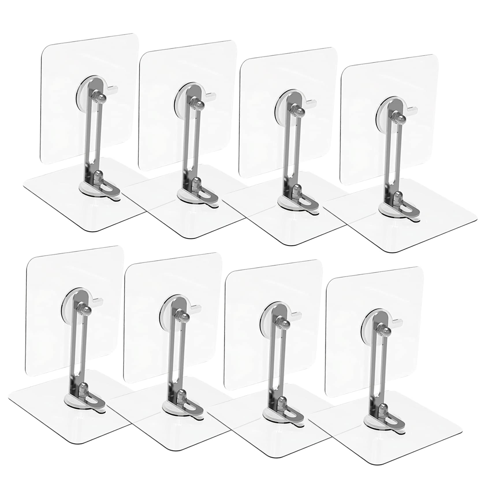 HEMOTON 8 Pack Adhesive Wall Anchors No Drill Bookshelf Dresser Cabinet Dresser Anchor Stickers
