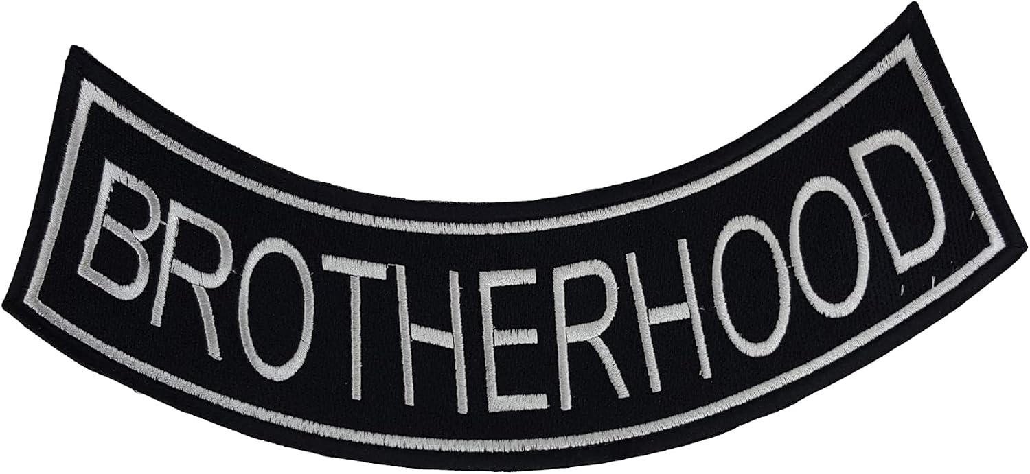 Brotherhood Rocker Patch Amazon.com: DealzCT Brotherhood White Border Iron On Sew On Bottom ...
