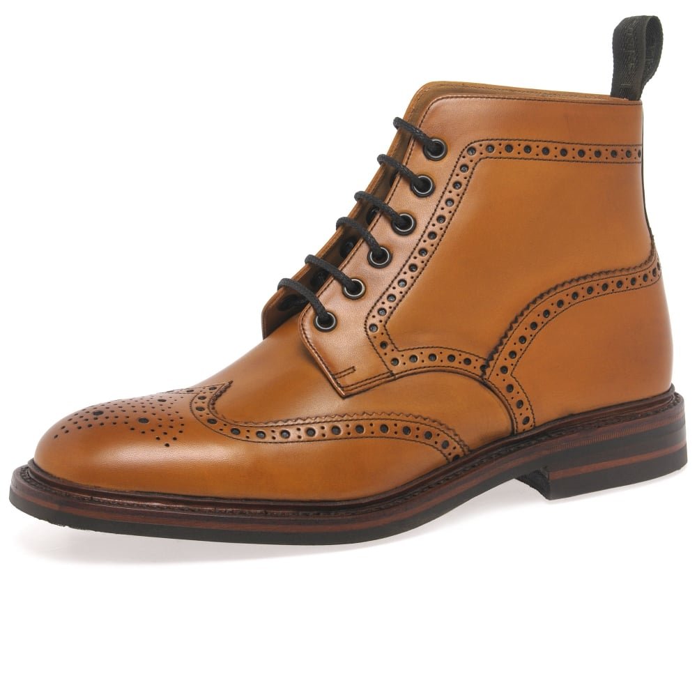 LoakeMens Burford Dainite Full Brogue Lace Up Boots