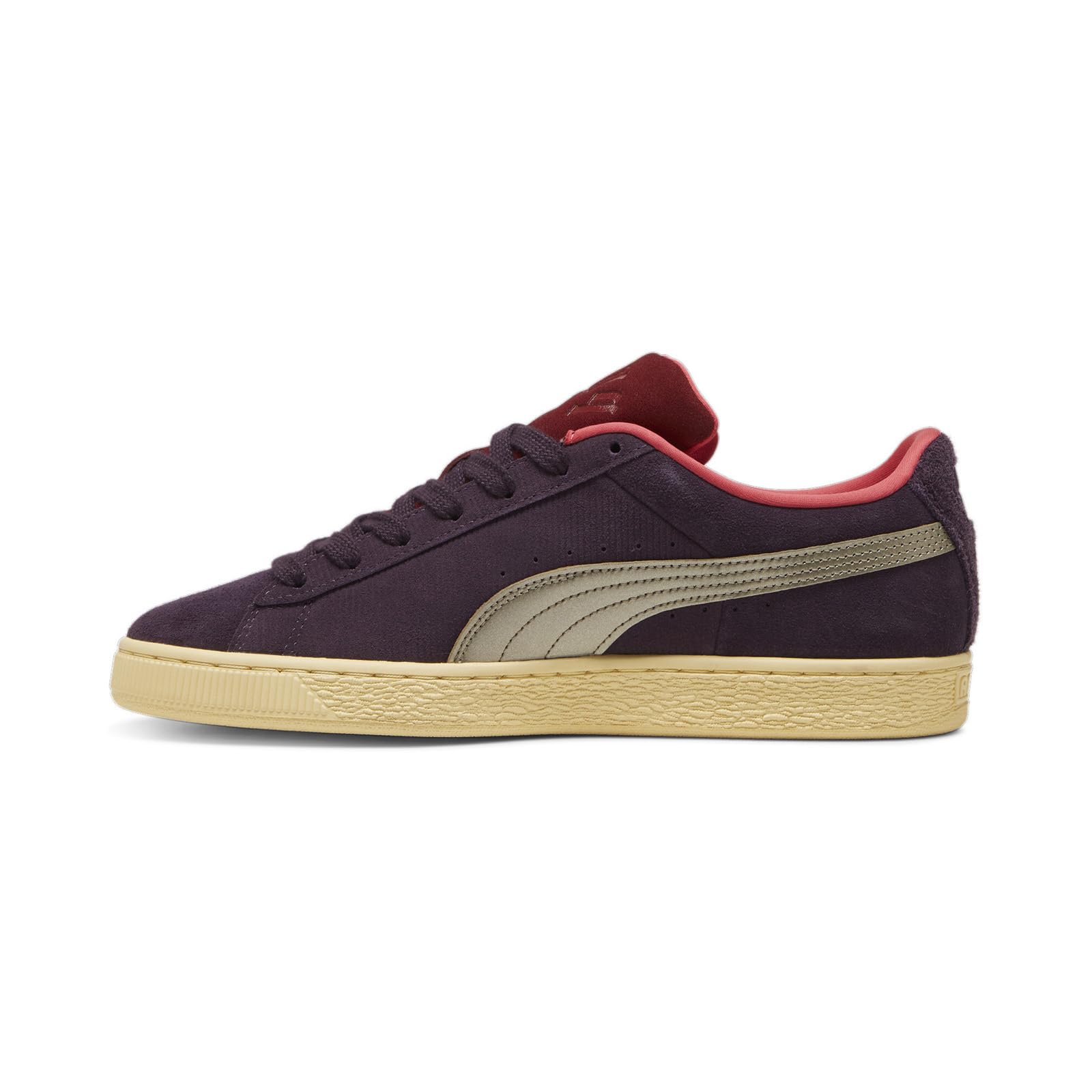 PUMA Men's Suede Play.Paris. Sneaker, Midnight Plum/Chamomile, 11