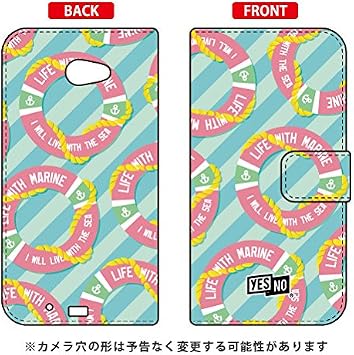 Yesno Notebook Type Smartphone Case Marine Saxophone/for Arrows M01 / Ion Mobile Rakuten Mobile MFJM01-IJTC-401-N265