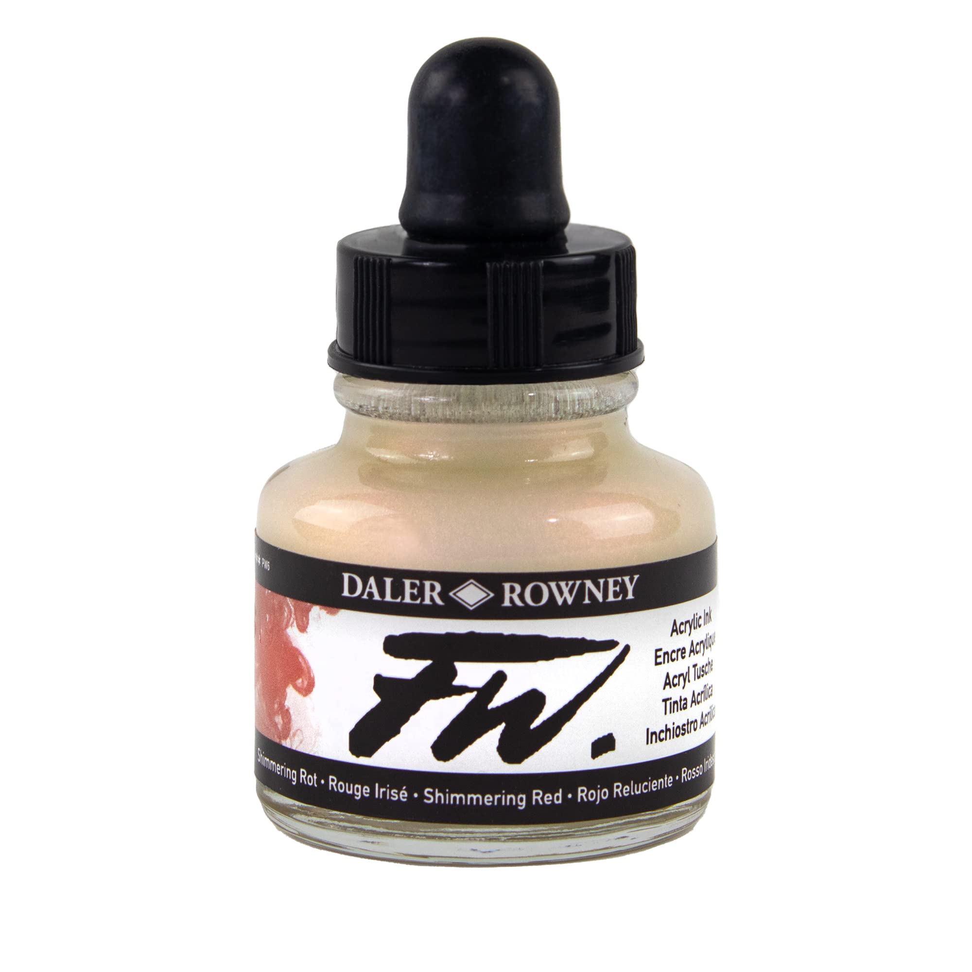 Daler-Rowney FW Artists Acrylic Ink 29.5ml - Shimmering Red