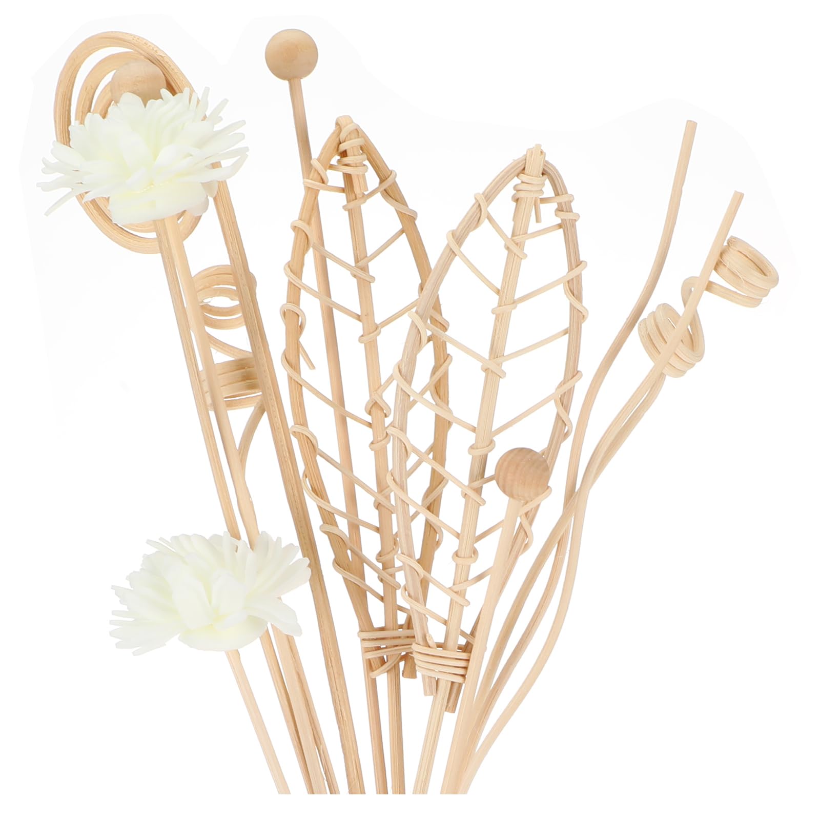 Heclia Reed Diffuser Sticks,12pcs Natural Rattan Flower Reed Fragrance Diffuser Set for Home Decor Long-Lasting Rattan Sticks for Essential Oils, Replacement Decorative Stick Office Bathroom Bedroom