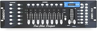 192-Channel DMX512 Controller Board, Lighting Mixer DMX Console for Stage Lights & Effect,DJ Disco, Night Club, Bar and Live Show Events