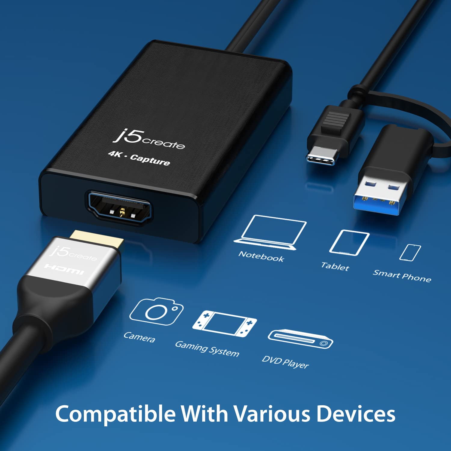 Amazon.com: j5create 4K HDMI Video Capture Card, DSLR Cam Link