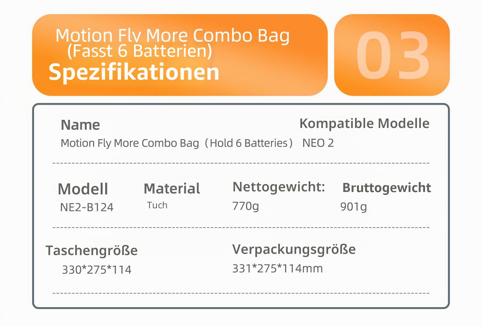 Tragetasche für DJI Neo 2 Motion Fly More Combo, tragbare Reise-Aufbewahrungs-Schultertasche für Goggles N3, RC Motion 3, Ladestation und anderes Drohnenzubehör
