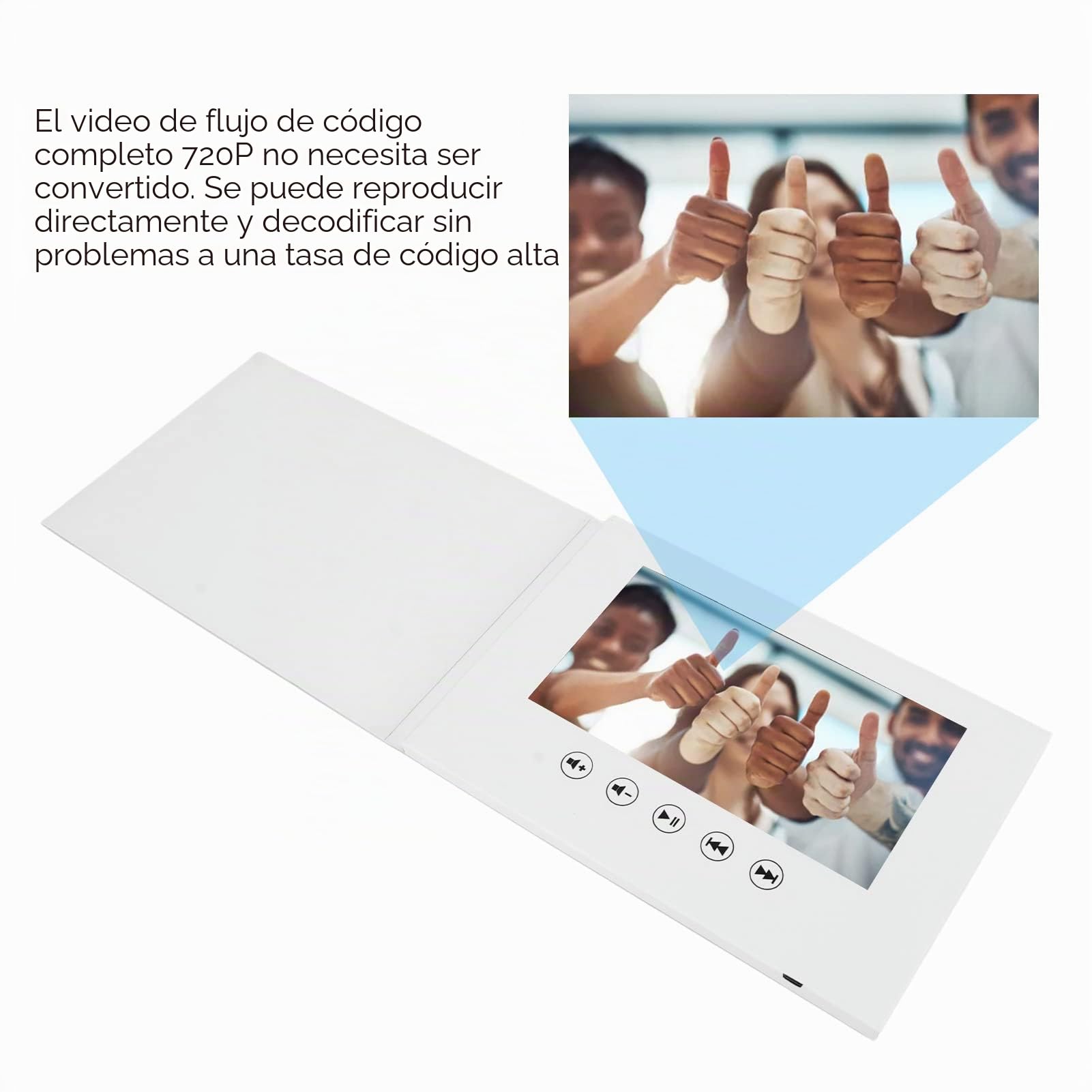 Libro de Vídeo, álbum de Fotos Digital Libro de Vídeo de Boda Micro USB 8.3x5.8in para Regalo de Cumpleaños Día del Padre Día de la Madre Aniversario de Navidad (7in)