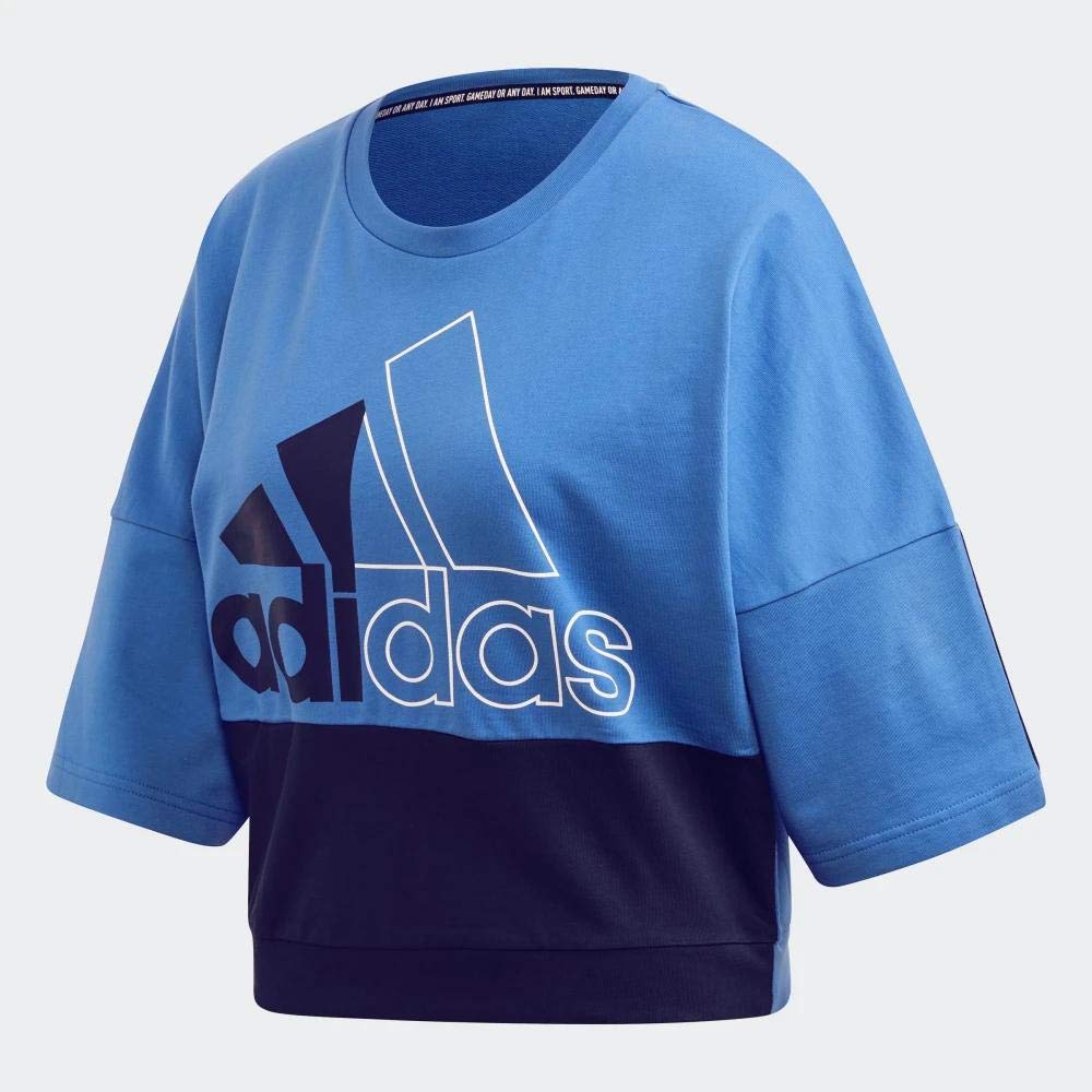adidas W 2cb Ss Crew Women's Sweatshirt, womens, Sweatshirt, FK6641, blue, XS