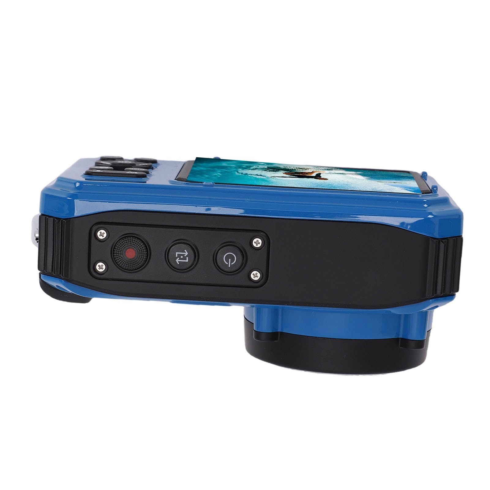 Bewinner Cámara Subacuática 4K, Cámara Digital Impermeable de 33 Pies con Enfoque Automático de 64MP, Flotante de Pantalla Dual para Snorkel y Aventuras