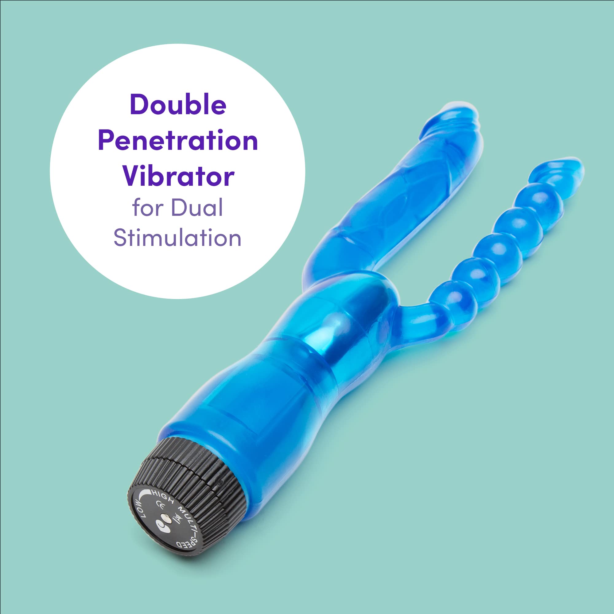 Lovehoney Double Lover Vibromasseur raliste  double pntration en PVC  souple Bleu 26,7 cm : Amazon.ca: Sant et Soins personnels
