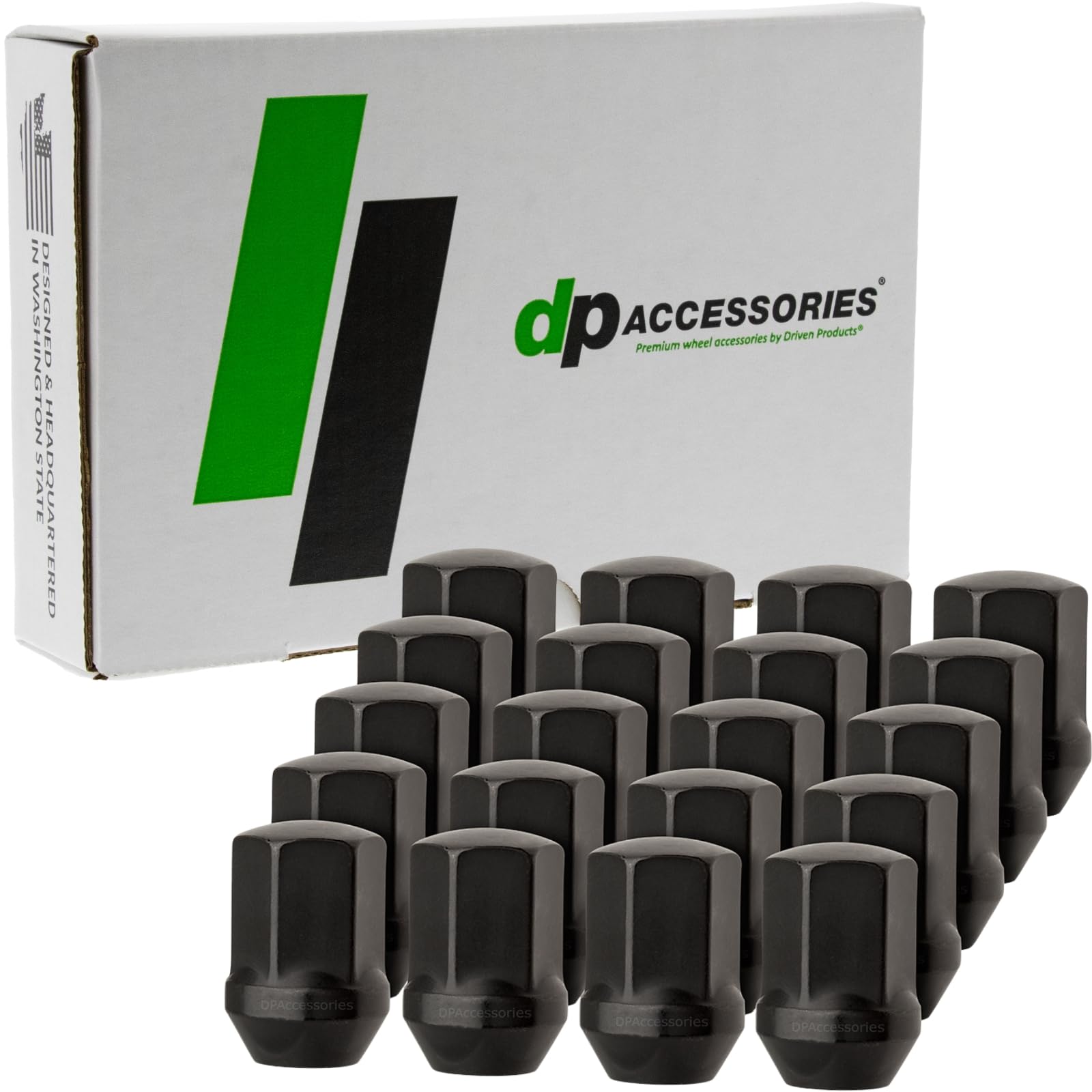 DPAccessories 20 Black Lug Nuts for Chrysler 300 Dodge Charger Challenger - Replaces 6509422AA LCB3D8HEOBK04020