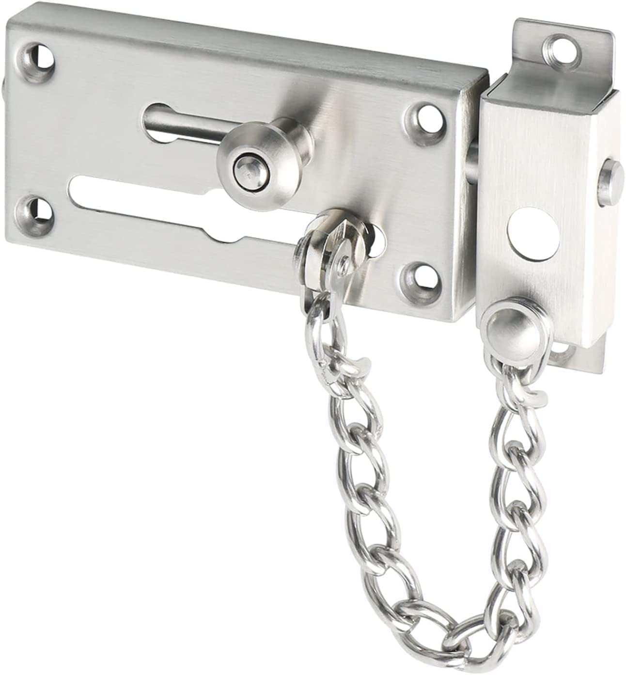 Cadena de seguridad de puerta cepillada con resorte para un bloqueo firme y anti-intrusos