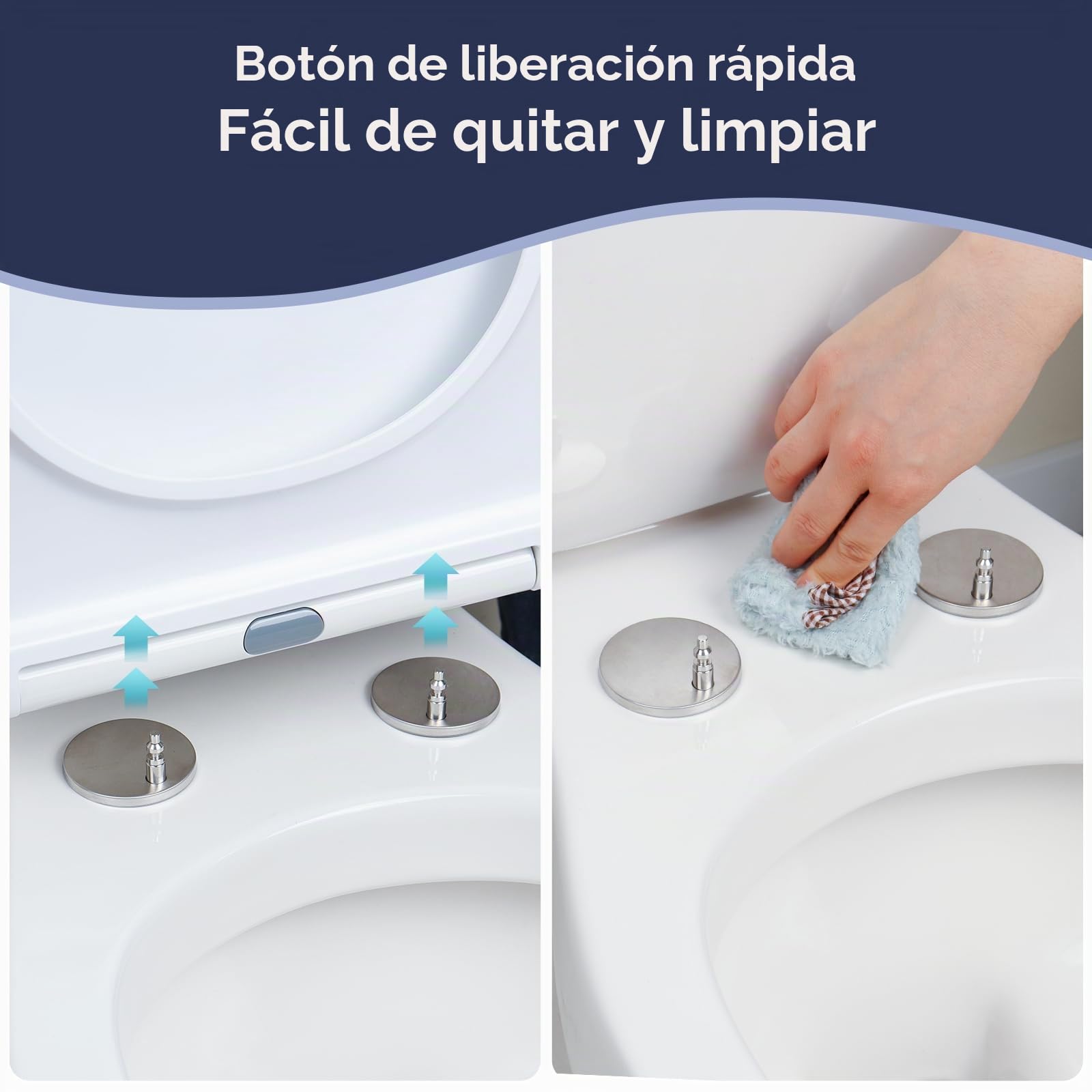 SAMODRA Tapa wc Universal Tapa Inodoro Universal Asientos para inodoro Asientos para WC Toilet Seat Tapa de Inodoro Asiento de Inodoro (Forma O)