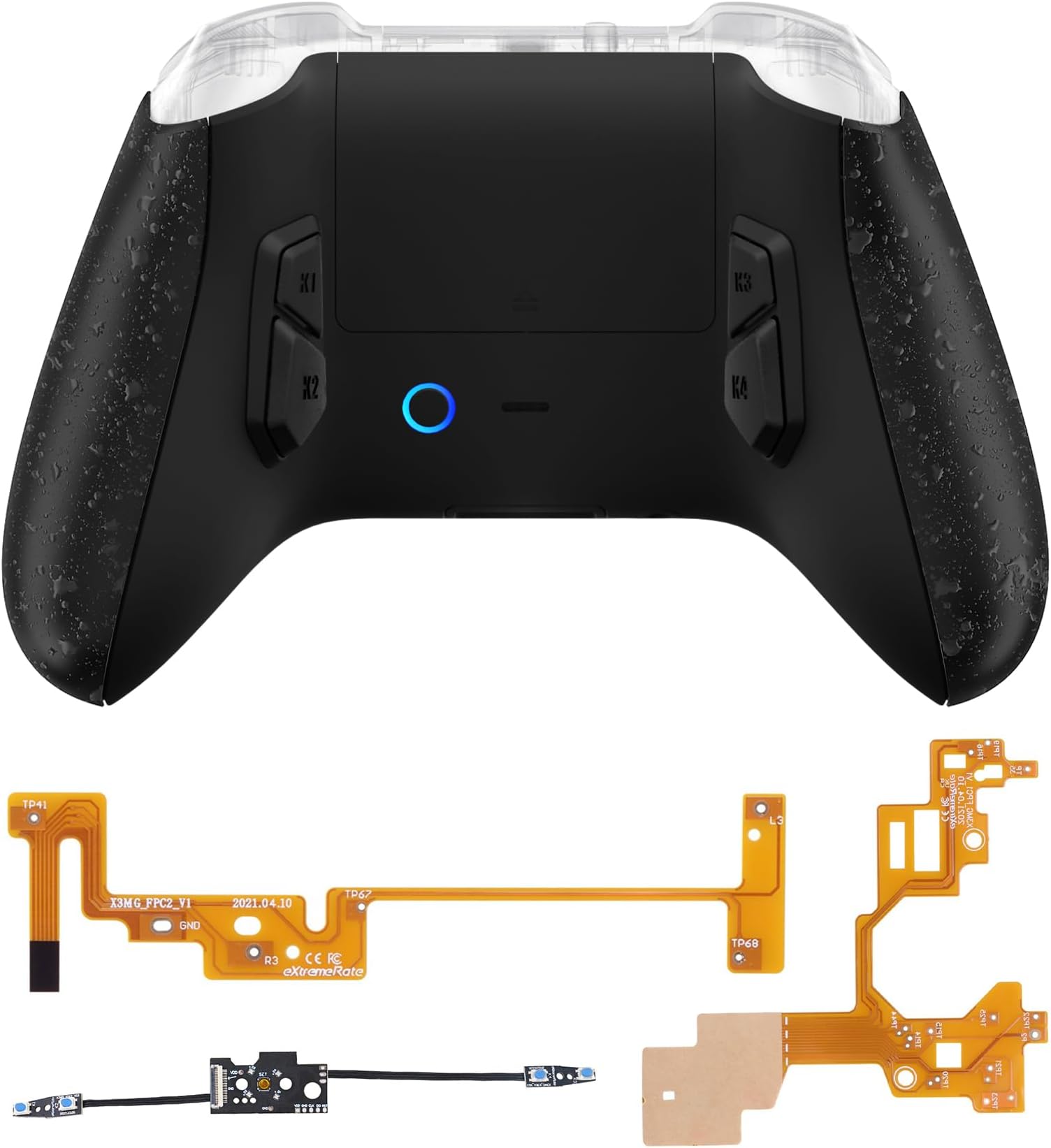 eXtremeRate Victor X Remap Kit for Xbox Series X/S, 6 Profiles & Textured Black Redesigned Back Shell & Side Rails & 4 Back Buttons for Xbox Core Controller - Controller NOT Included