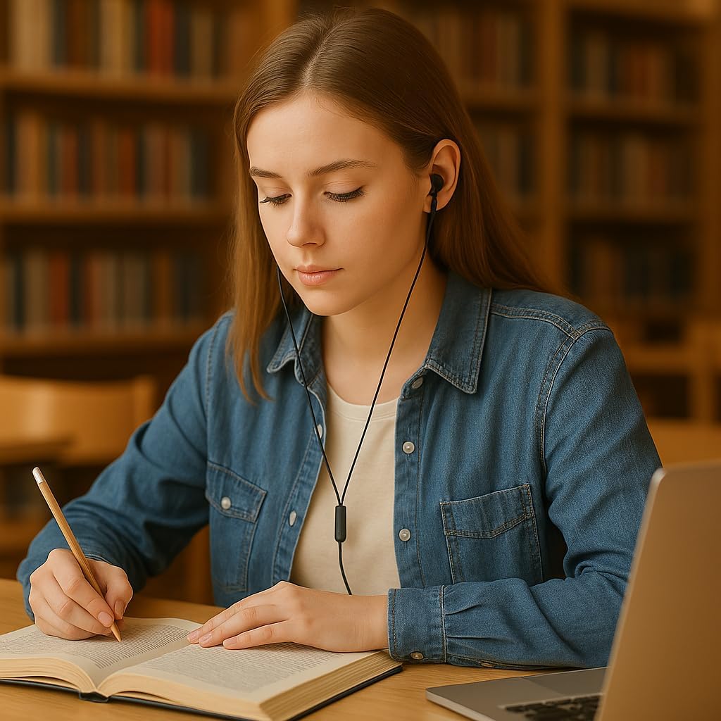 Wired Earphones with Mic 2 Pack, 3.5mm in-Ear Headphones Stereo Sound, Deep Bass Noise Isolating Earbuds with Tangle-Free TPE Cable for Phone, Tablet, Laptop & PC