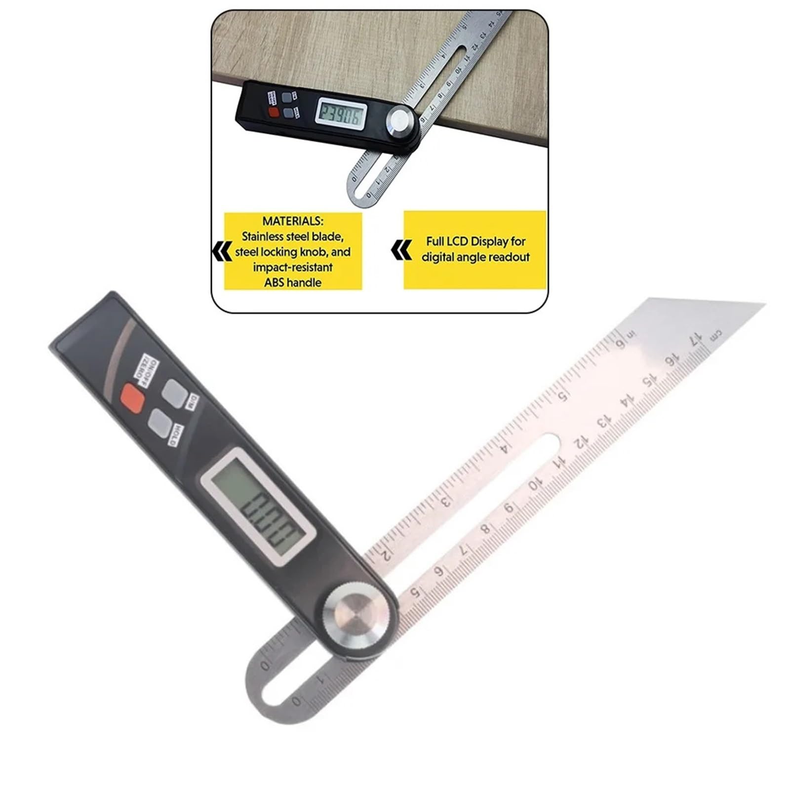 Rapporteur d'angle, Jauge de rapporteur numérique en acier inoxydable, degré de biseau en T, niveau électronique, détecteur d'angle numérique, outil de mesure du rapporteur
