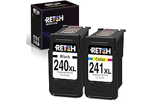 RETCH Ink Cartridge Replacement for Canon PG-240XL PG240XL CL-241XL CL241XL Compatible with...