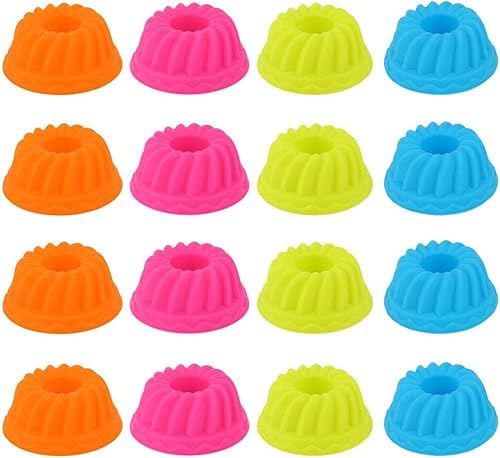 TOPINCN Muffin 12 moldes de silicona para magdalenas de calabaza, antiadherentes, moldes para magdalenas