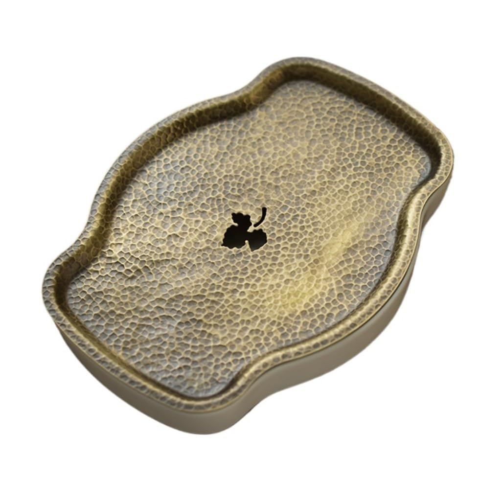 Set da tè Gongfu Vassoio da tè Cinese in Rame, Base for teiera con riserva d'Acqua, Vassoio da tè in Ceramica, Vassoio di drenaggio for Set da tè Vassoio da tè per Studio Domestico