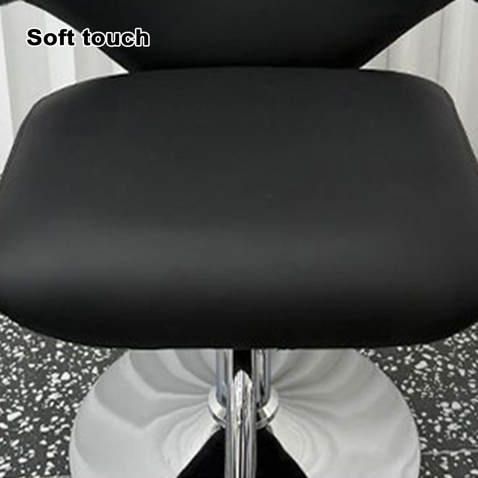 Silla Barberia Profesional Respaldo Ancho Elevador Hidráulico Giratorio de 360° Silla de Salón de Cuero Artificial con Chasis y Pedales Plateados para Salones y Spas(Orange)