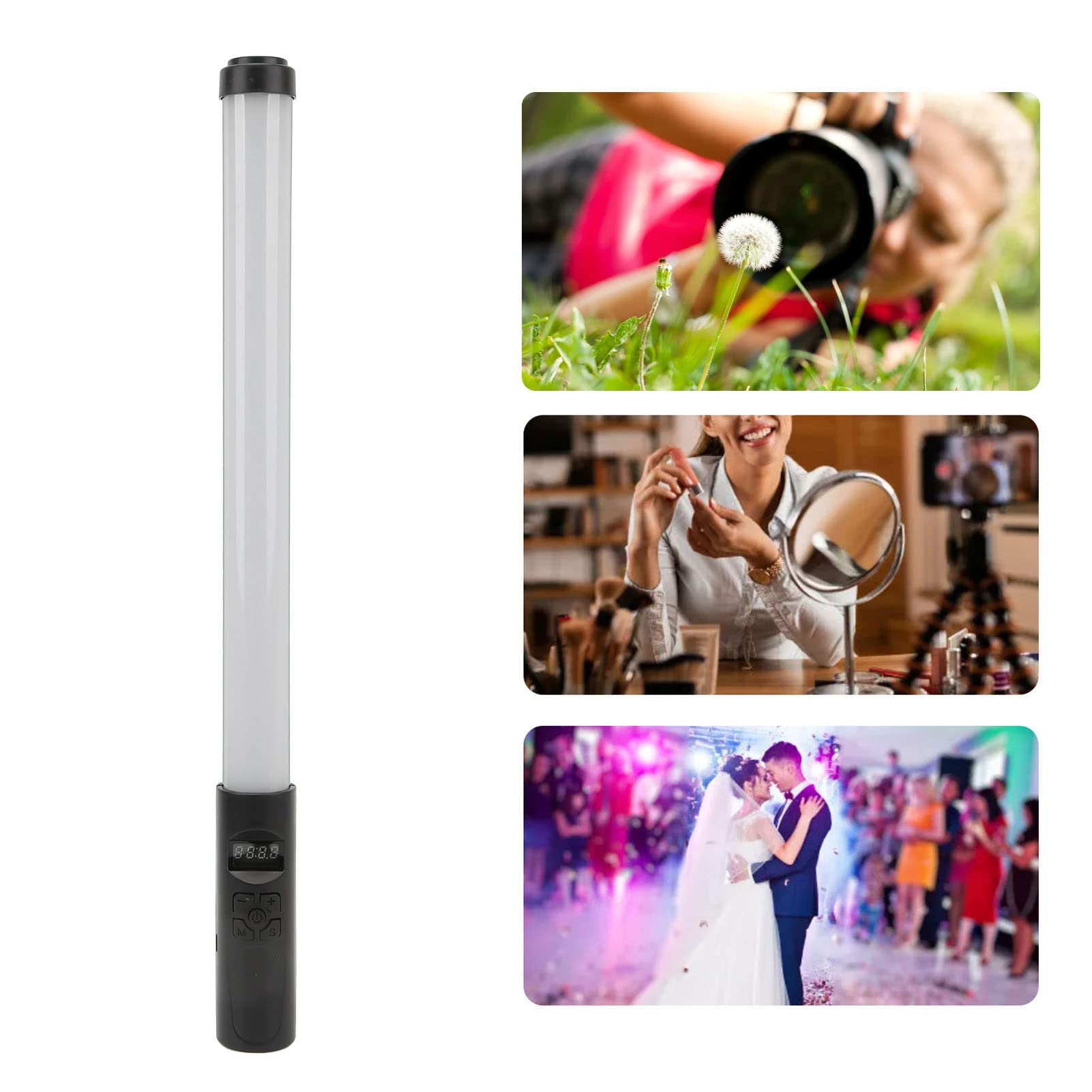Luci Video RGB, Luce per Fotocamera a LED Illuminazione Fotografica Portatile a Colori, 2500 MAh Ricaricabile da 3200 a 5500 K Lampada da Pannello Dimmerabile Portatile Luce Video Fotografia a Colori