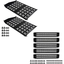 2 Pieces 12" 1U Server Rack and 5 Pack of 2U Blank Panel with Venting,for 19" Server Rack Cabinet