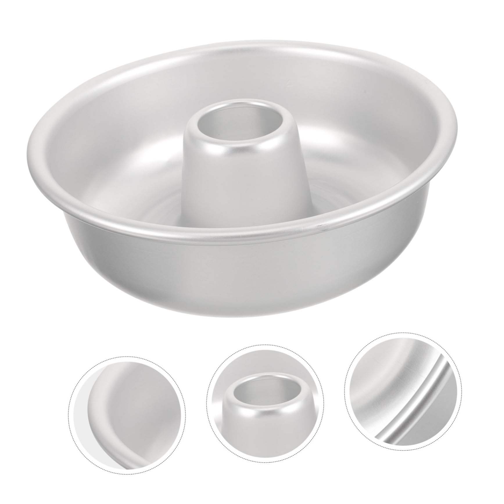 VALICLUD Moule à Gâteau en Alliage D'aluminium Argenté, Moule à Donuts Creux Antiadhésif Facile à Nettoyer, pour Pâtisserie Professionnelle et Boutique de Gâteaux