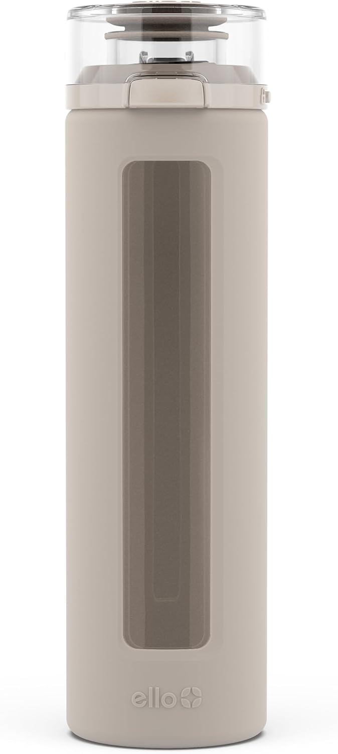 Ello Syndicate 20oz Reusable Glass Water Bottle with One