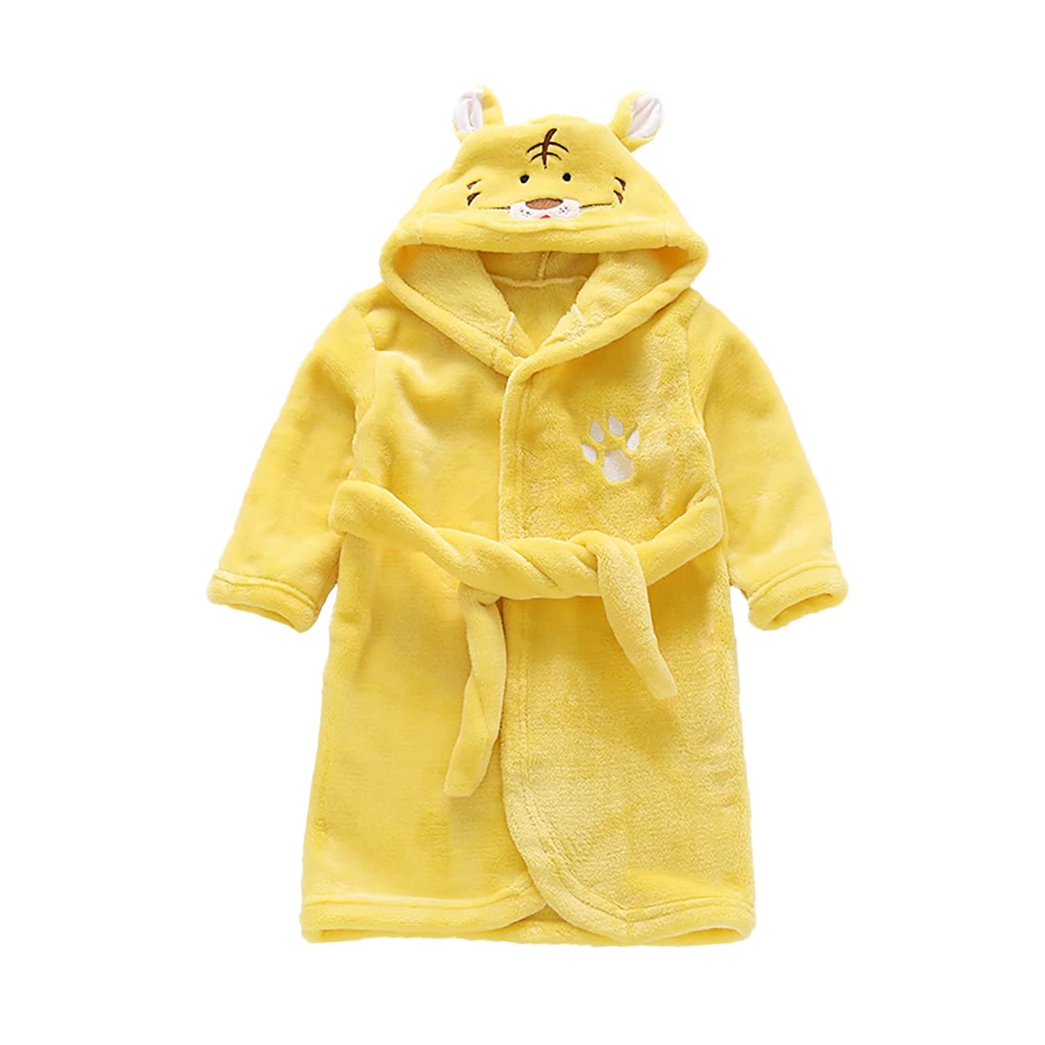 JUNG KOOK Toddler Baby boys Girls Cartoon Bathrobe Flannel Robe Winter Night-robe
