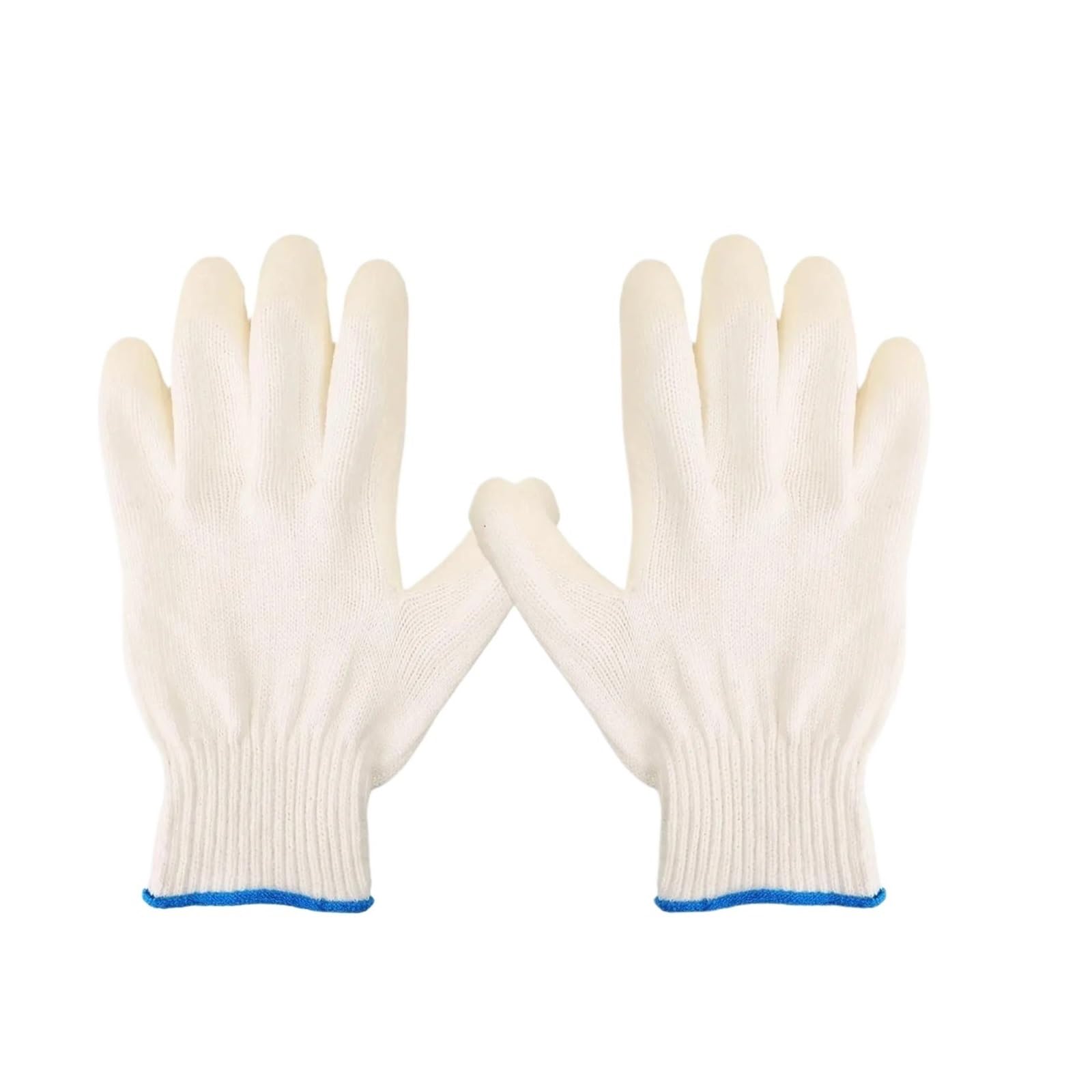 Générique Gants de Travail imprégnés Caoutchouc, Gants Blancs en Fil Coton