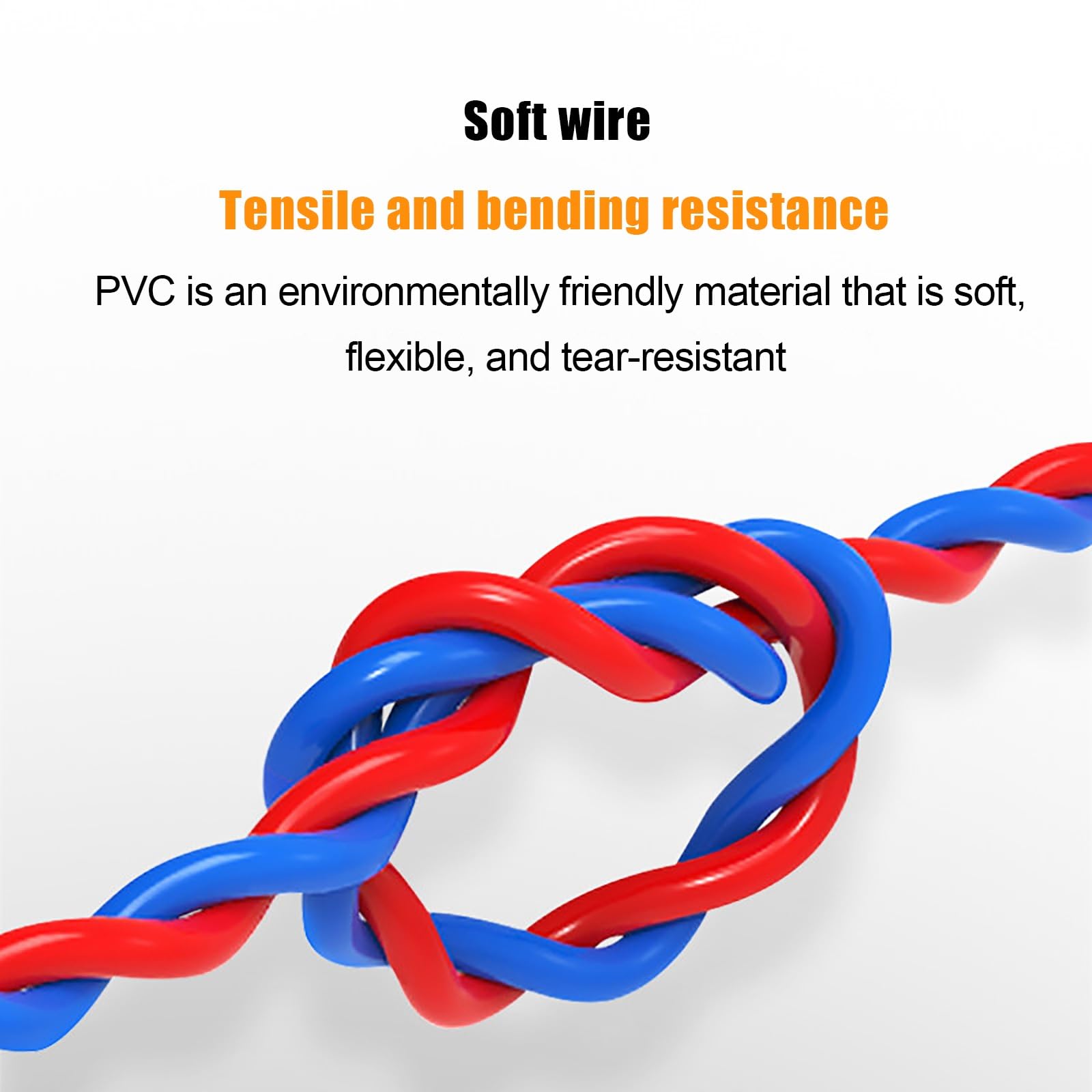 Cavo elettrico 18/17/16 AWG, coppia intrecciata, rosso/blu, cavo flessibile isolato in PVC, per illuminazione a LED, ricarica di bicicletta elettrica e collegamento di energia (30,5 m, 1,5 mm² (16 AWG