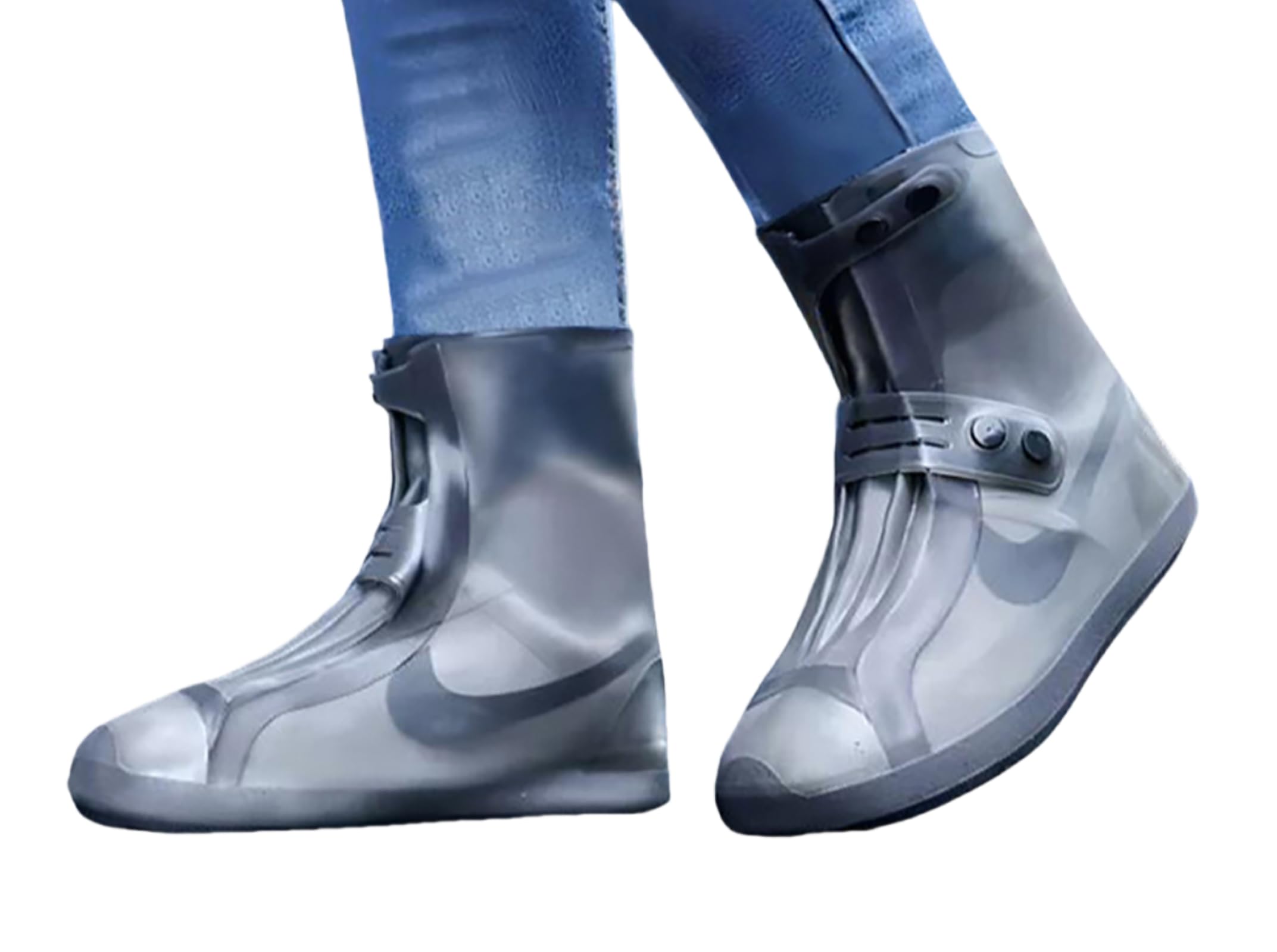 Silicone Shoes Cover for Rain, Waterproof Slip Resistance Shoes Covers for Boots, Foldable Outdoor Indoor Shoes Covers (Black, X-Large)